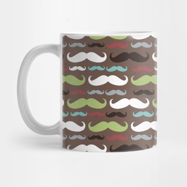 Brown Mustache Pattern by saradaboru